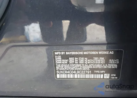 2020 BMW X5 Sdrive40I from USA, damaged, VIN 5UXCR4C04L9C22791